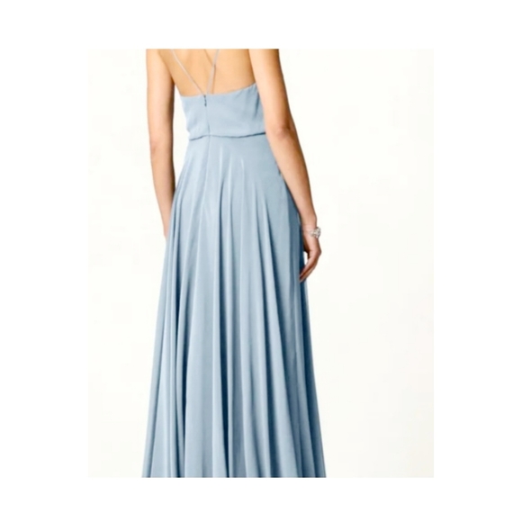 Jenny Yoo BHLDN Inesse Blue Maxi Dress Size 6 Bridemaid Wedding - Picture 2 of 12